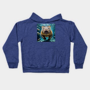 Aquatic Wombat Kids Hoodie